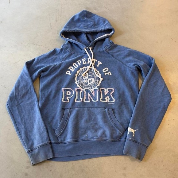 Victoria's Secret PINK Tops - Vintage Victoria secrets PINK blue women's pullover hoodie